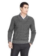Banana Republic Mens Marl Popover Shawl - Black