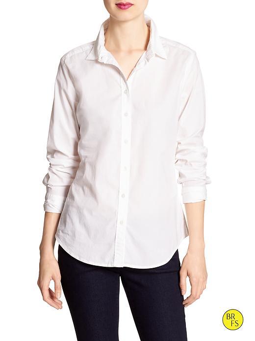 Banana Republic Factory Poplin Shirt Size L - White