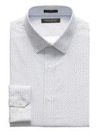 Banana Republic Mens Grant Slim-fit Non-iron Confetti Print Dress Shirt White Size S