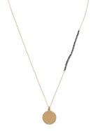 Banana Republic Womens Beaded Pyrite Pendant Necklace Size One Size - Gold