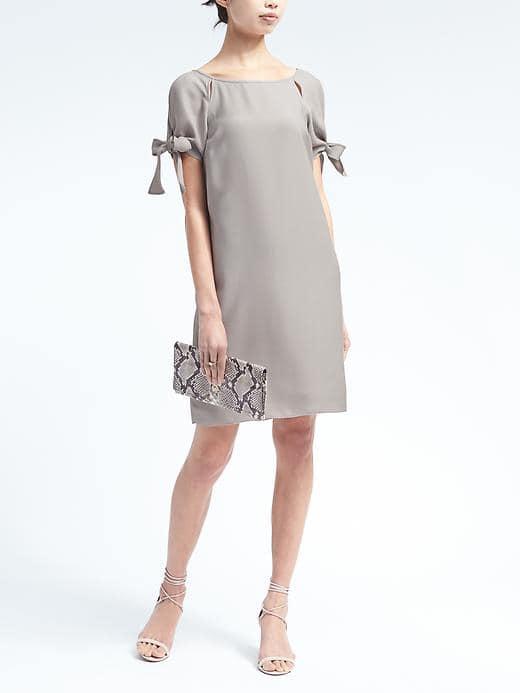 Banana Republic Womens Peek A Boo Dress - Silver Star