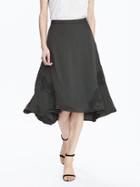 Banana Republic Womens Handkerchief Lace Trim Skirt Size 0 - Dark Charcoal