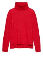 Banana Republic Womens Aire Turtleneck Sweater Red Heather Size Xs