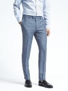 Banana Republic Standard Solid Linen Suit Trouser - Light Blue