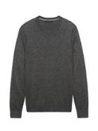 Banana Republic Mens Silk-linen Crew-neck Sweater Light Gray Size M