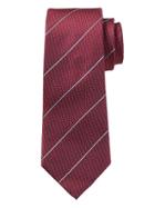 Banana Republic Mens Refined Stripe Dot Nanotex Tie Scarlet Size One Size