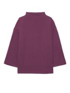 Banana Republic Womens Brushed Jersey Mock-neck Top Boysenberry Purple Size Xl