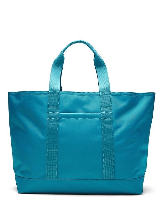 Banana Republic Womens Color-blocked Large Tote Bag Deep Teal Blue Size One Size