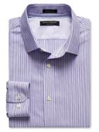 Banana Republic Mens Grant Fit Stripe Non Iron Shirt Size L Tall - Wild Geranium