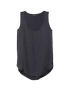 Banana Republic Womens Petite Scoop High-low Tank Navy Size S
