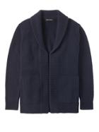Banana Republic Mens Japan Online Exclusive Airspun Shawl-collar Cardigan Sweater Navy Blue Size S