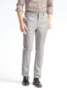 Banana Republic Mens Slim Gray Twill Non Iron Pant - Light Gray