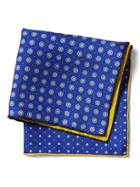 Banana Republic Mens 4-in-1 Silk Pocket Square Blue Murano Size One Size
