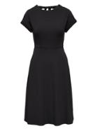 Banana Republic Womens Soft Ponte Tie-back Fit-and-flare Dress Black Size 10