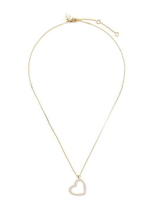 Banana Republic Open Pav Heart Necklace
