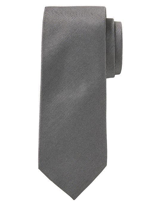 Banana Republic Oxford Silk Tie Size One Size - Gray