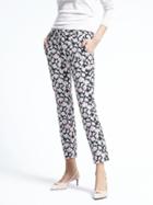 Banana Republic Ryan Fit Floral Sateen Pant - Purple Flower