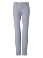 Banana Republic Womens Petite Sloan Skinny-fit Texture Ankle Pant Blue Size 10
