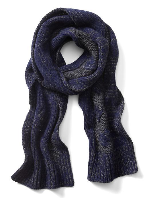Banana Republic Mens Merino Wool Blend Scarf - Blue