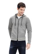 Banana Republic Mens Quilted Zip Hoodie Size L Tall - Gray Heather