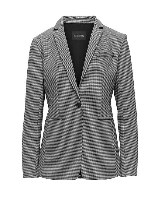 Banana Republic Long And Lean-fit Houndstooth Blazer