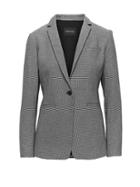 Banana Republic Long And Lean-fit Houndstooth Blazer