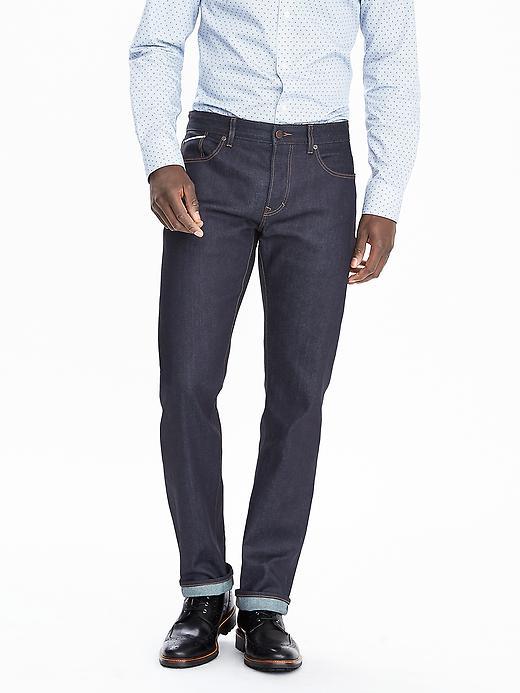 Banana Republic Mens Straight Raw Japanese Selvedge Jean Size 32w 32l - Indigo