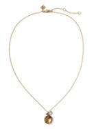 Banana Republic Apple Jeweled Pendant Necklace - Gold