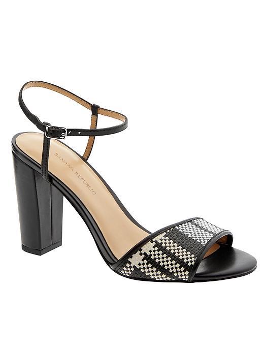 Banana Republic Evalyn Heeled Sandal Size 10 - Black/white