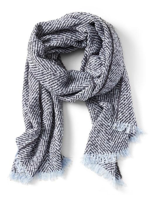 Banana Republic Womens Chevron Rectangular Scarf Blue Combo Size One Size
