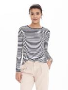 Banana Republic Chevron Stripe High/low Tee Size L Petite - Cocoon