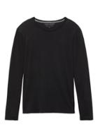 Banana Republic Mens Soft-wash Crew-neck T-shirt Black Size L