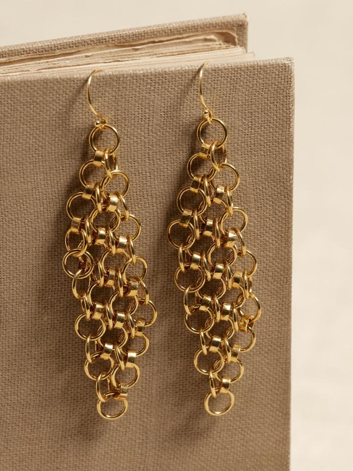 Graceful Chainmail Earrings | Aureus + Argent