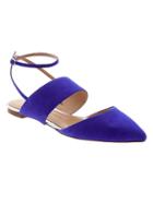 Banana Republic Abilene Ankle Strap Flat Size 10 - Neon Cobalt