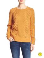 Banana Republic Factory Cable Knit Sweater Size L - Chandelier Yellow