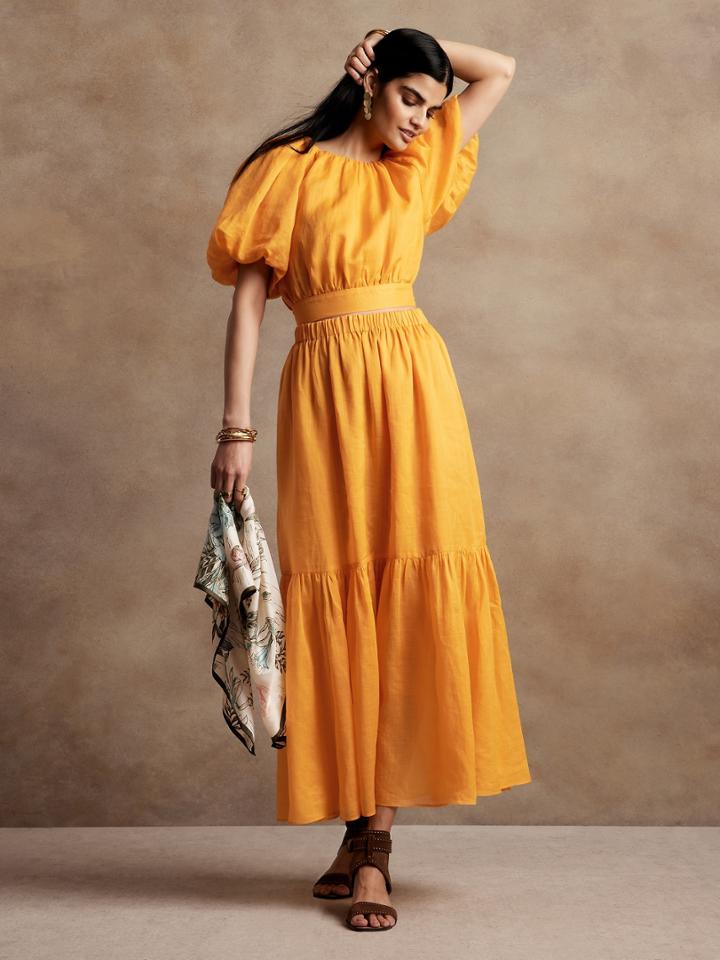 Ramie Maxi Skirt