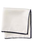 Banana Republic Mens White Silk Pocket Square Size One Size - White