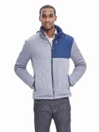 Banana Republic Mens Quilted Zip Jacket Size L Tall - Blue Heather