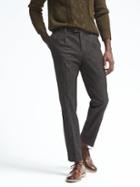 Banana Republic Mens Heritage Slim Single Pleat Pant - Black