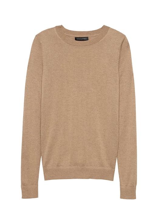 Banana Republic Womens Silk Cashmere Crew-neck Sweater Camel Size S