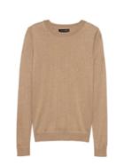 Banana Republic Womens Silk Cashmere Crew-neck Sweater Camel Size S