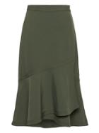 Banana Republic Womens Utility Ruffle-wrap Skirt Olive Size 6