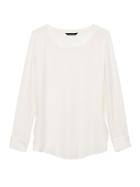 Banana Republic Petite Solid High-low Hem Top
