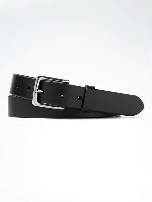 Banana Republic Mens Jonathan Leather Belt - Navy