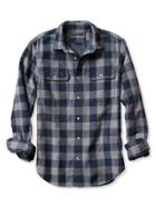 Banana Republic Mens Slim Fit Quilted Gingham Shirt Size L Tall - Preppy Navy