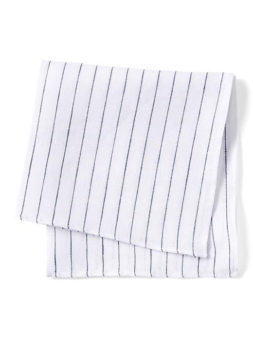 Banana Republic Linen Stripe Pocket Square