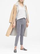 Banana Republic Womens Skinny Corduroy Ankle Pant Dark Gray Size 27