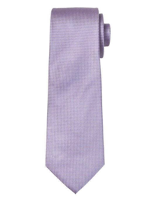 Banana Republic Mens Micro Geo Silk Nanotex Tie Lavender Ash Purple Size One Size