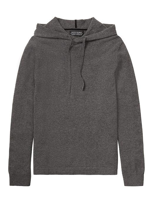 Banana Republic Mens Todd & Duncan Cashmere Sweater Hoodie Urban Gray Size M