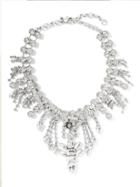 Banana Republic Crystal Edge Statement Necklace - Clear Crystal